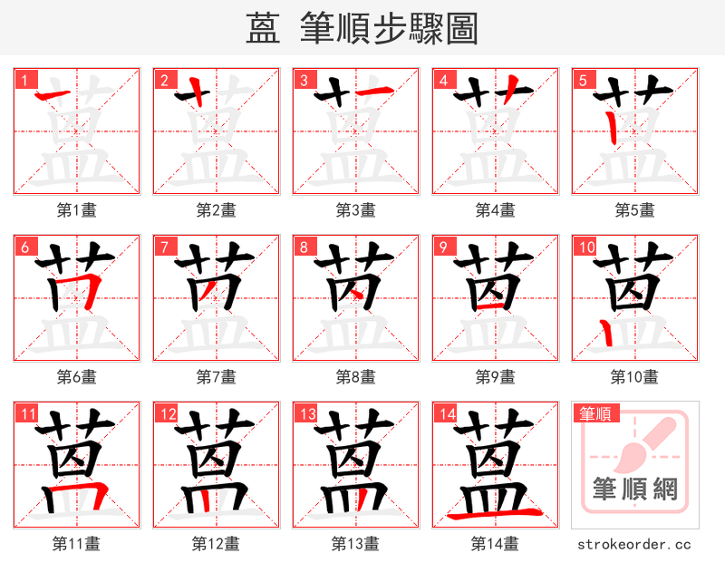 蒕 的笔顺分步演示