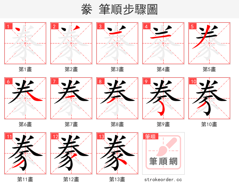 豢 的笔顺分步演示