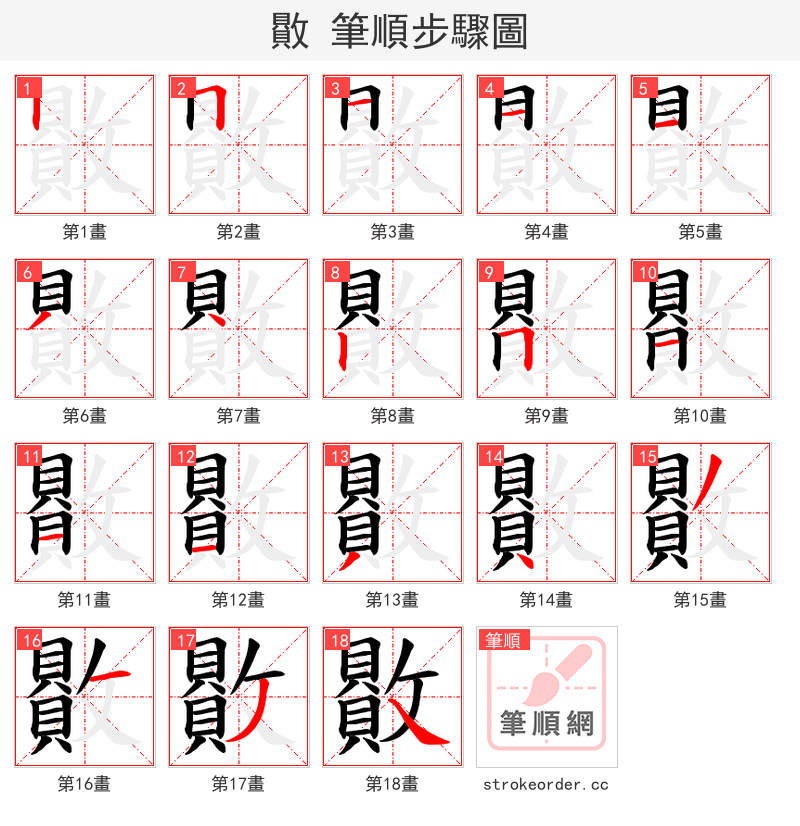 贁 的笔顺分步演示