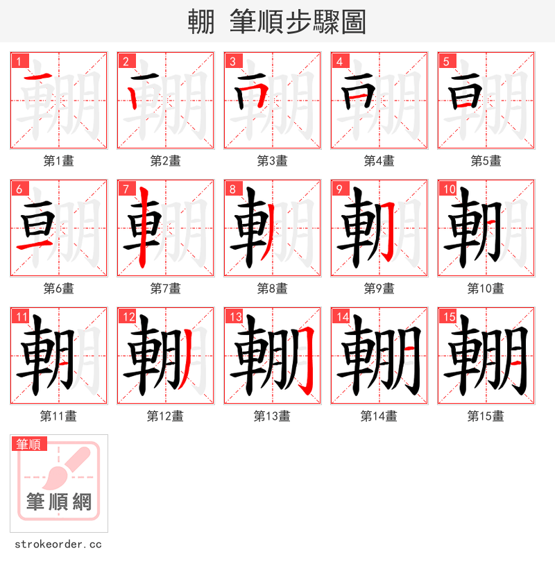 輣 的笔顺分步演示