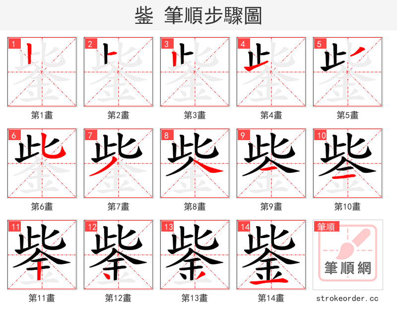 鈭 的笔顺分步演示