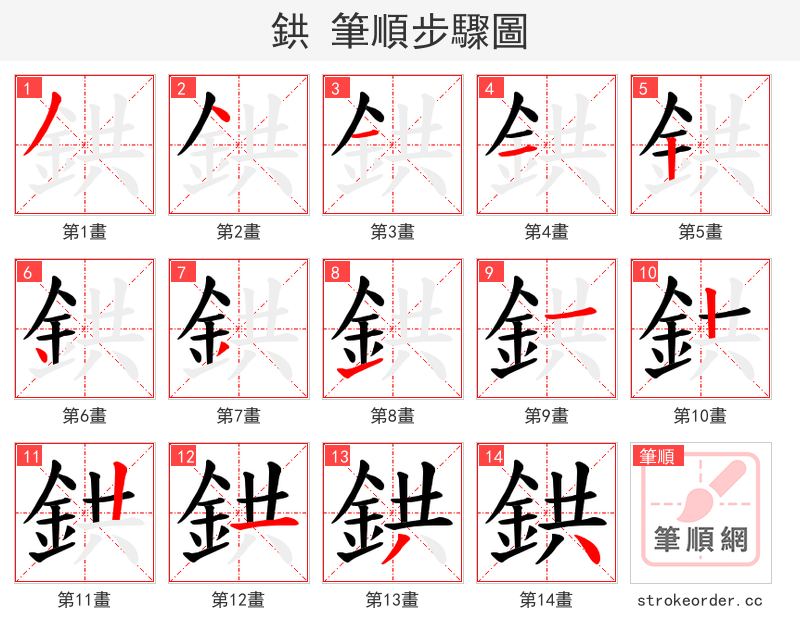 鉷 的笔顺分步演示