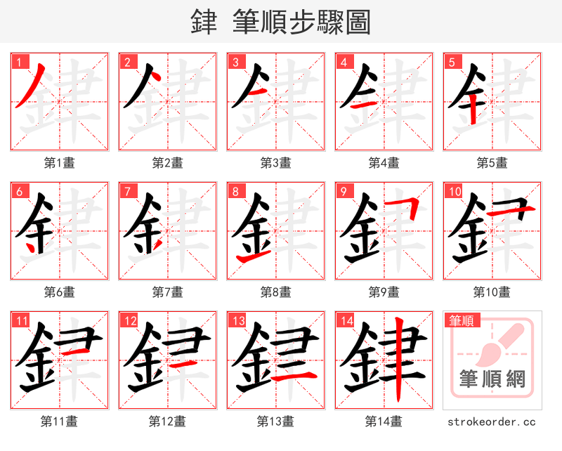 銉 的笔顺分步演示
