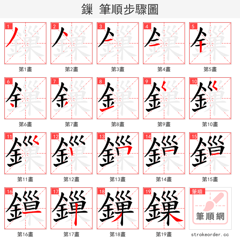 鏁 的笔顺分步演示