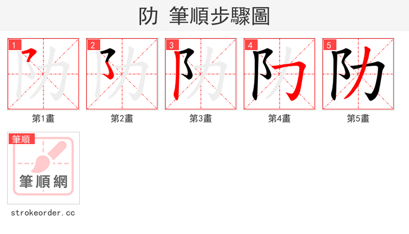 阞 的笔顺分步演示