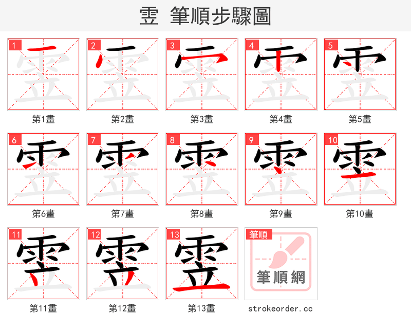 雴 的笔顺分步演示