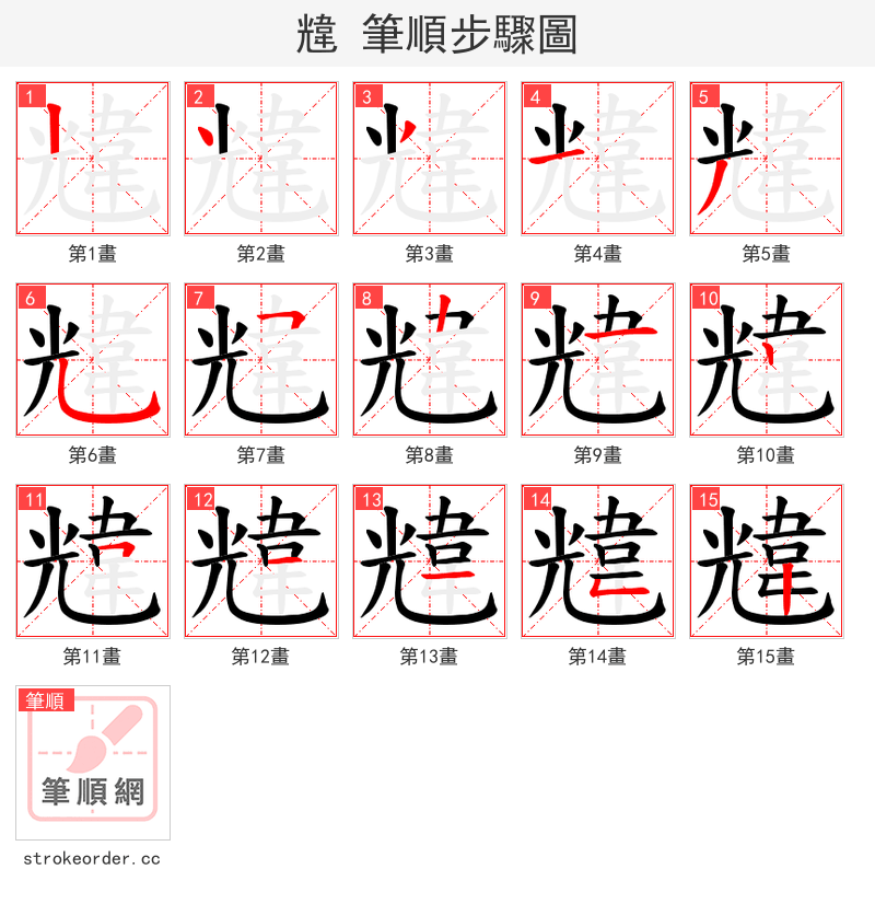 韑 的笔顺分步演示