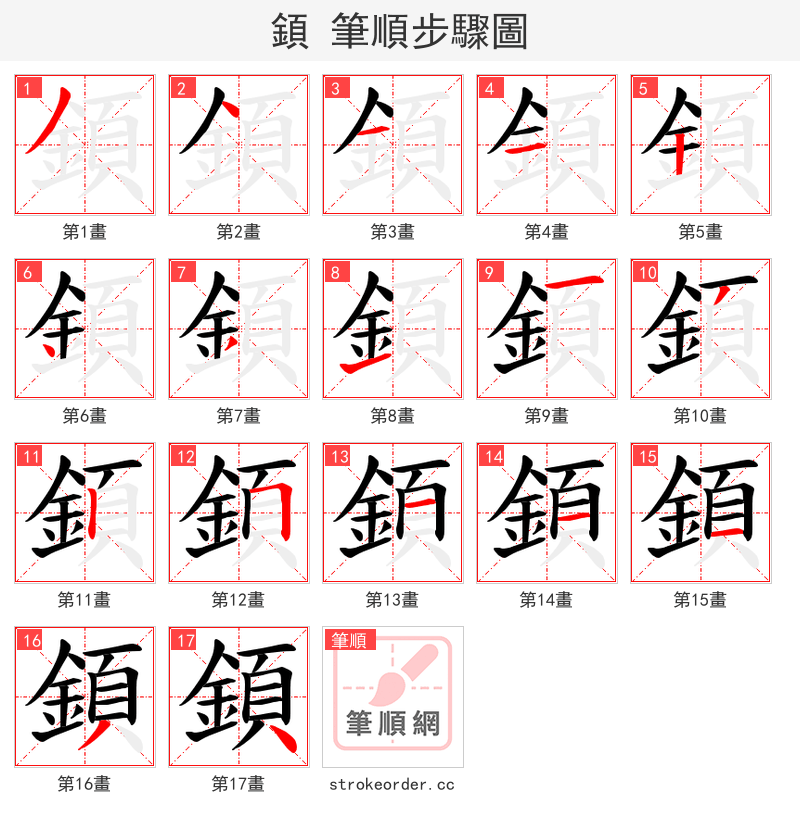 顉 的笔顺分步演示