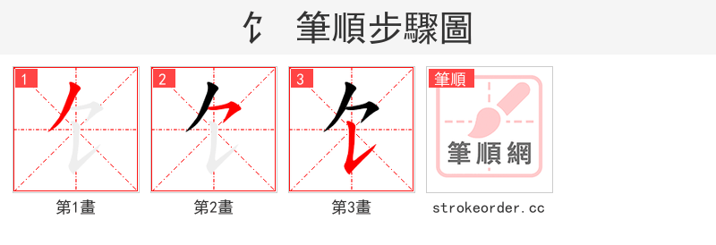 饣 的笔顺分步演示