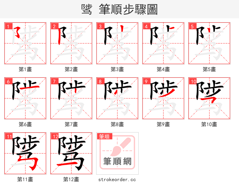 骘 的笔顺分步演示