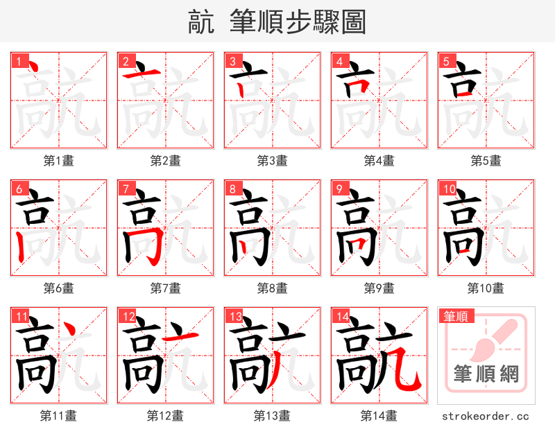 髚 的笔顺分步演示