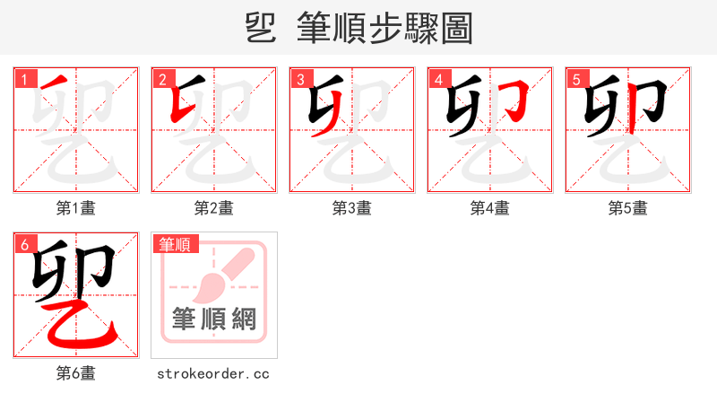 乮 的笔顺分步演示（一笔一画写字）