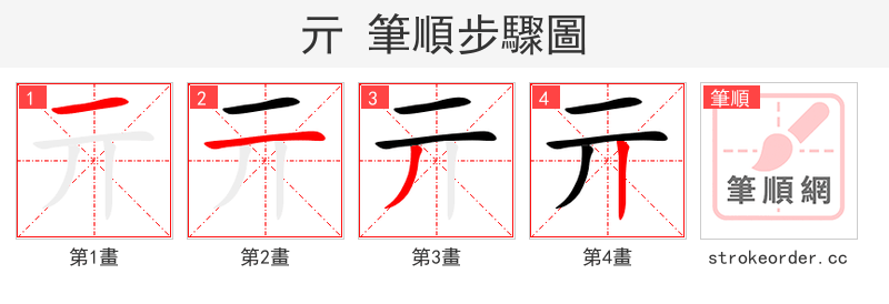 亓 的笔顺分步演示（一笔一画写字）