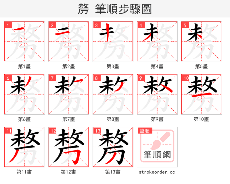 剺 的笔顺分步演示（一笔一画写字）