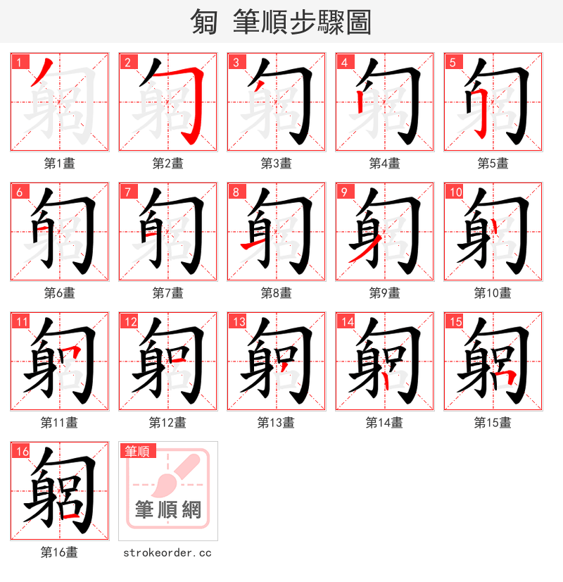 匔 的笔顺分步演示（一笔一画写字）