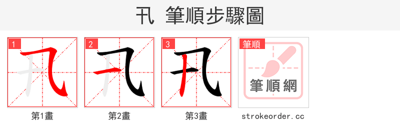 卂 的笔顺分步演示（一笔一画写字）