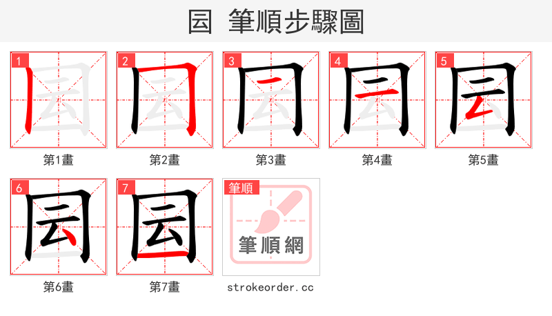 囩 的笔顺分步演示（一笔一画写字）
