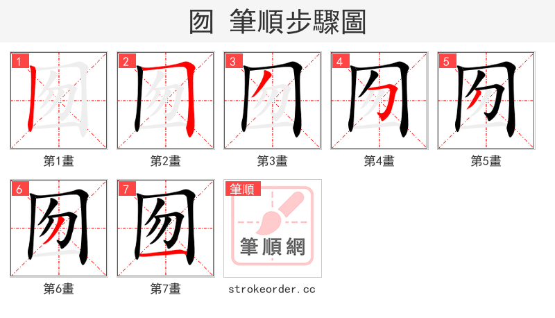 囫 的笔顺分步演示（一笔一画写字）