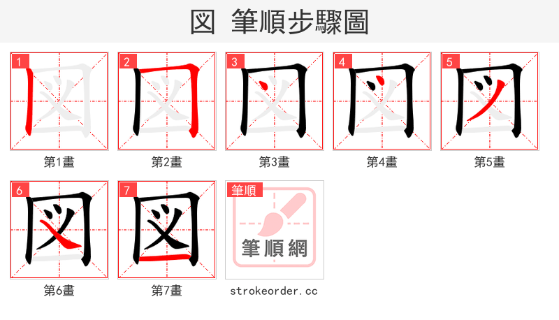 図 的笔顺分步演示（一笔一画写字）