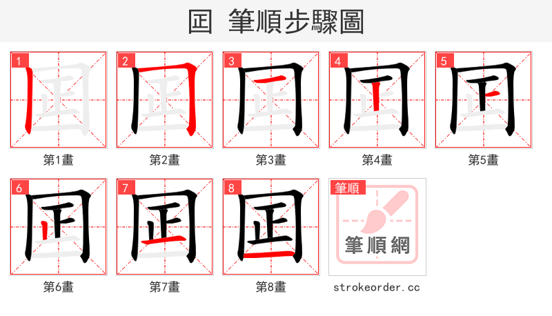囸 的笔顺分步演示（一笔一画写字）