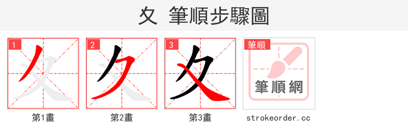 夊 的笔顺分步演示（一笔一画写字）
