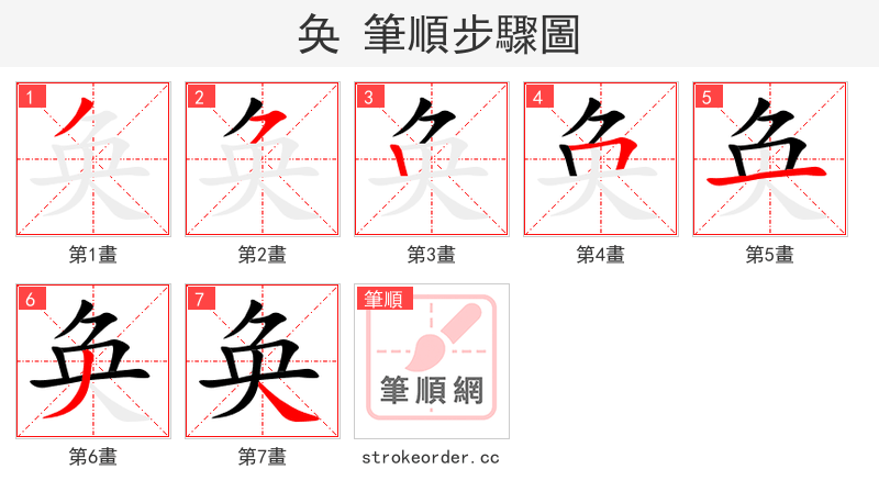 奂 的笔顺分步演示（一笔一画写字）