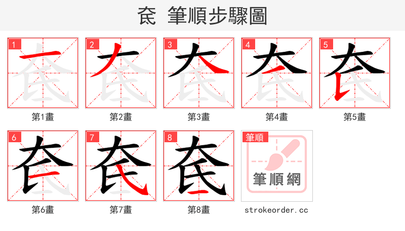 奃 的笔顺分步演示（一笔一画写字）
