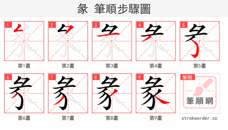 彖 的笔顺分步演示（一笔一画写字）