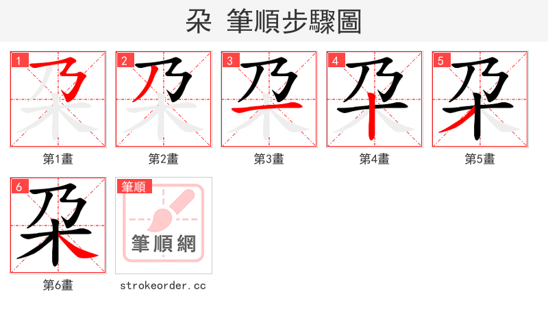 朶 的笔顺分步演示（一笔一画写字）