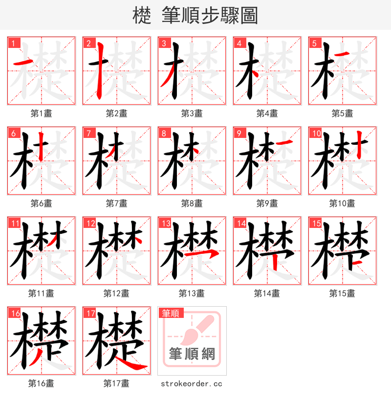 檚 的笔顺分步演示（一笔一画写字）