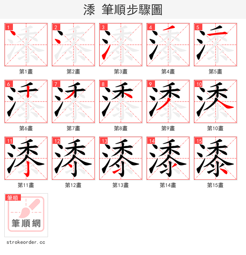 潻 的笔顺分步演示（一笔一画写字）