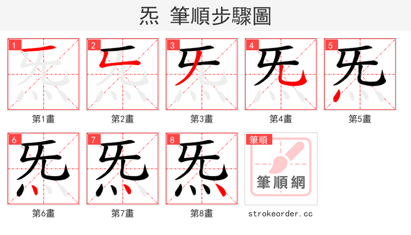 炁 的笔顺分步演示（一笔一画写字）
