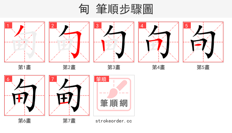 stroke order steps of 甸
