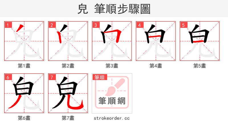 皃 的笔顺分步演示（一笔一画写字）