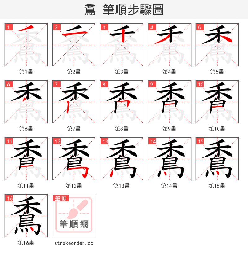 穒 的笔顺分步演示（一笔一画写字）