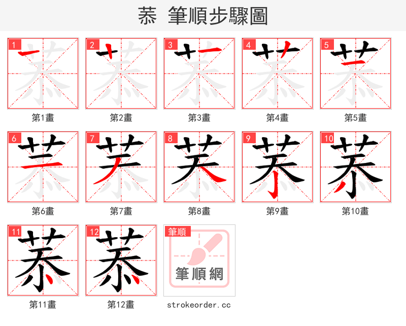 菾 的笔顺分步演示（一笔一画写字）