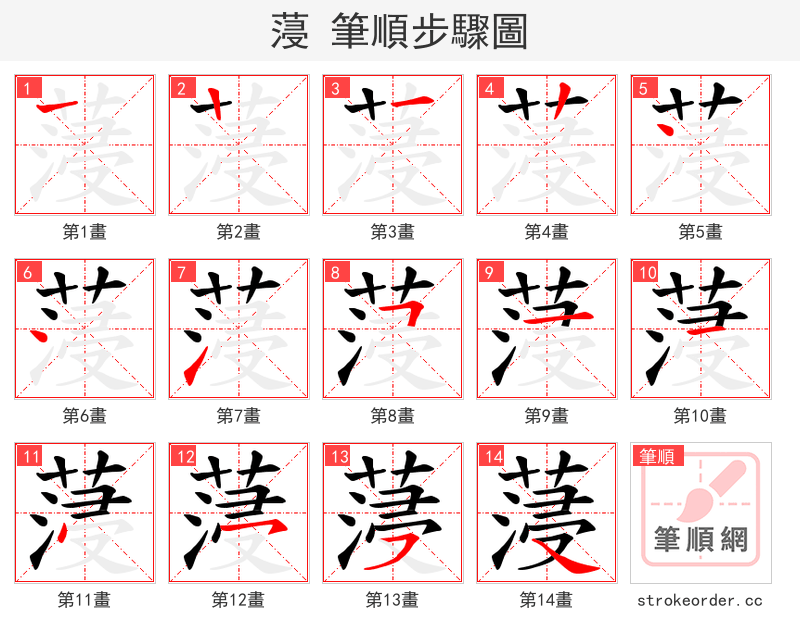 蓡 的笔顺分步演示（一笔一画写字）
