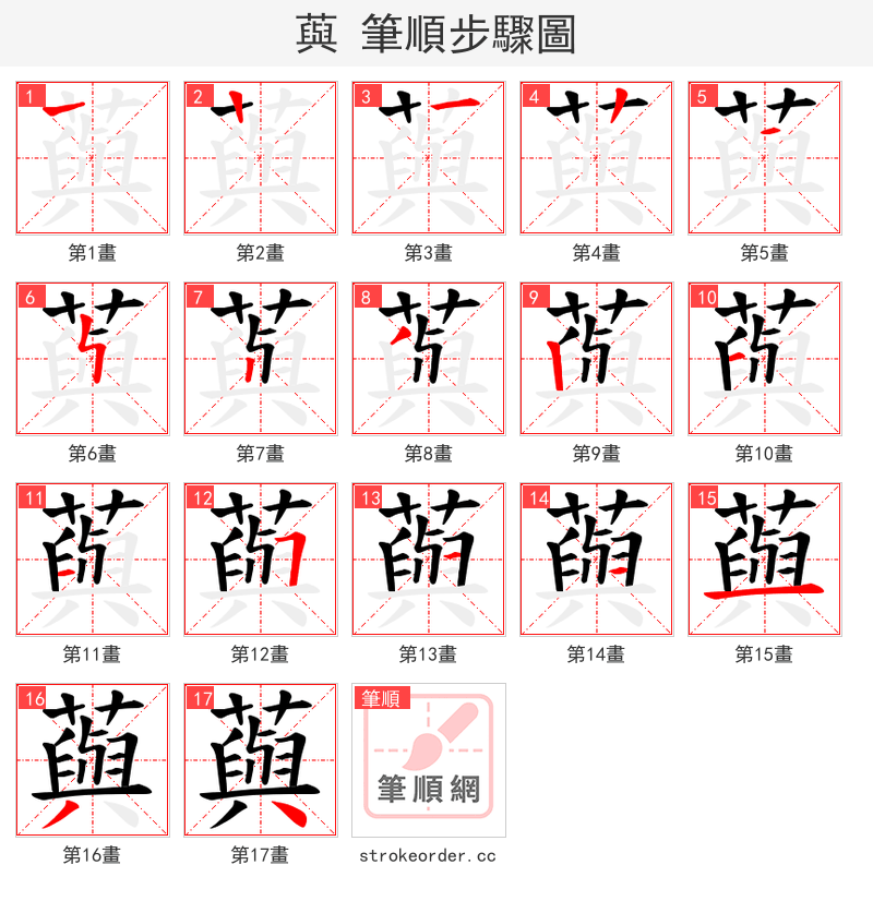 藇 的笔顺分步演示（一笔一画写字）