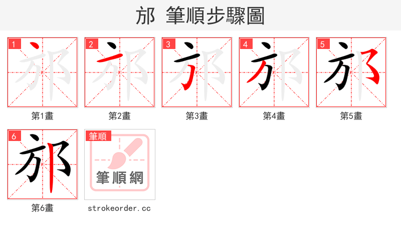 邡 的笔顺分步演示（一笔一画写字）
