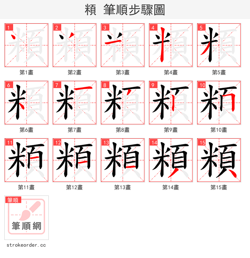 頪 的笔顺分步演示（一笔一画写字）