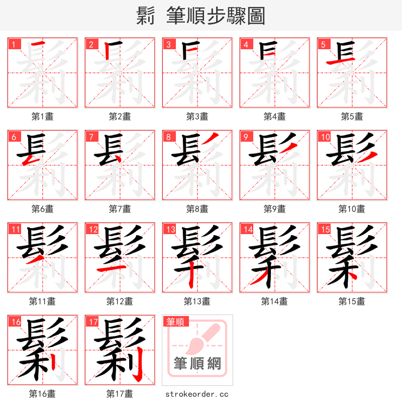鬁 的笔顺分步演示（一笔一画写字）