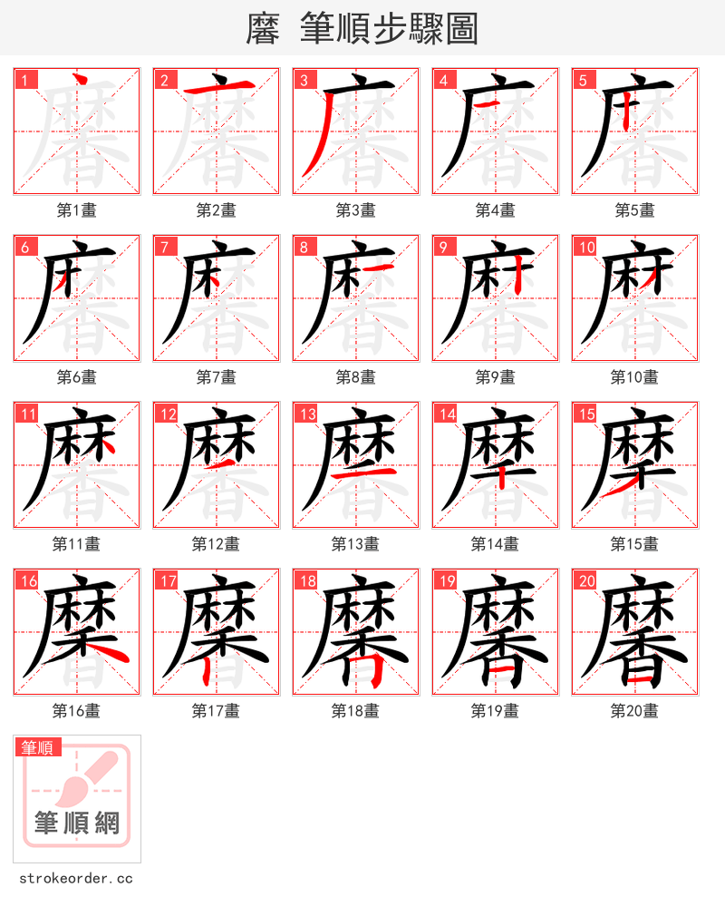 黁 的笔顺分步演示（一笔一画写字）
