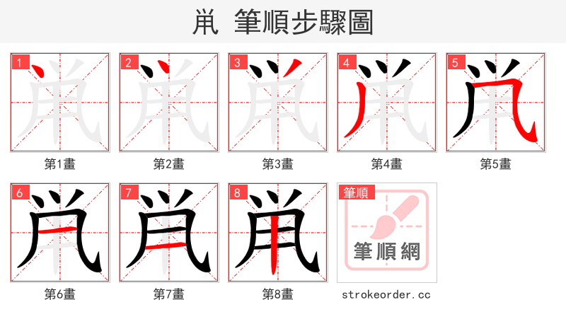 鼡 的笔顺分步演示（一笔一画写字）