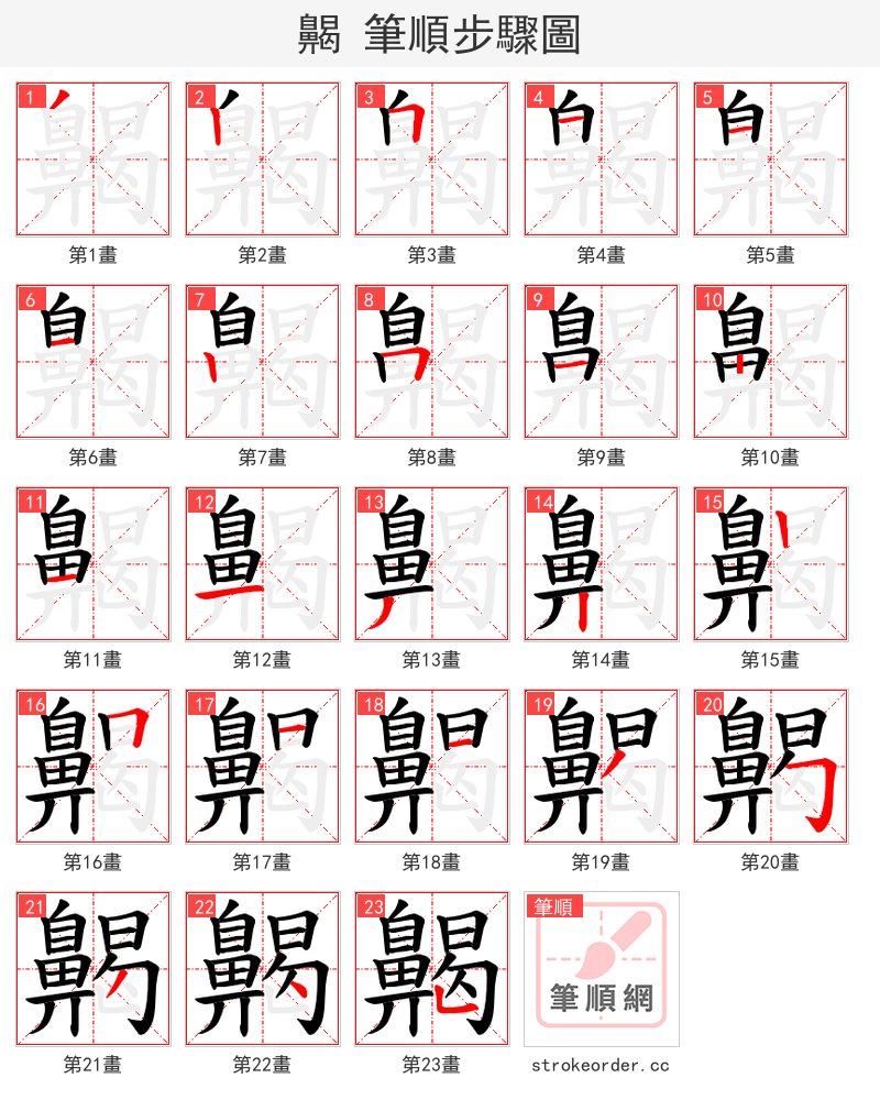 齃 的笔顺分步演示（一笔一画写字）